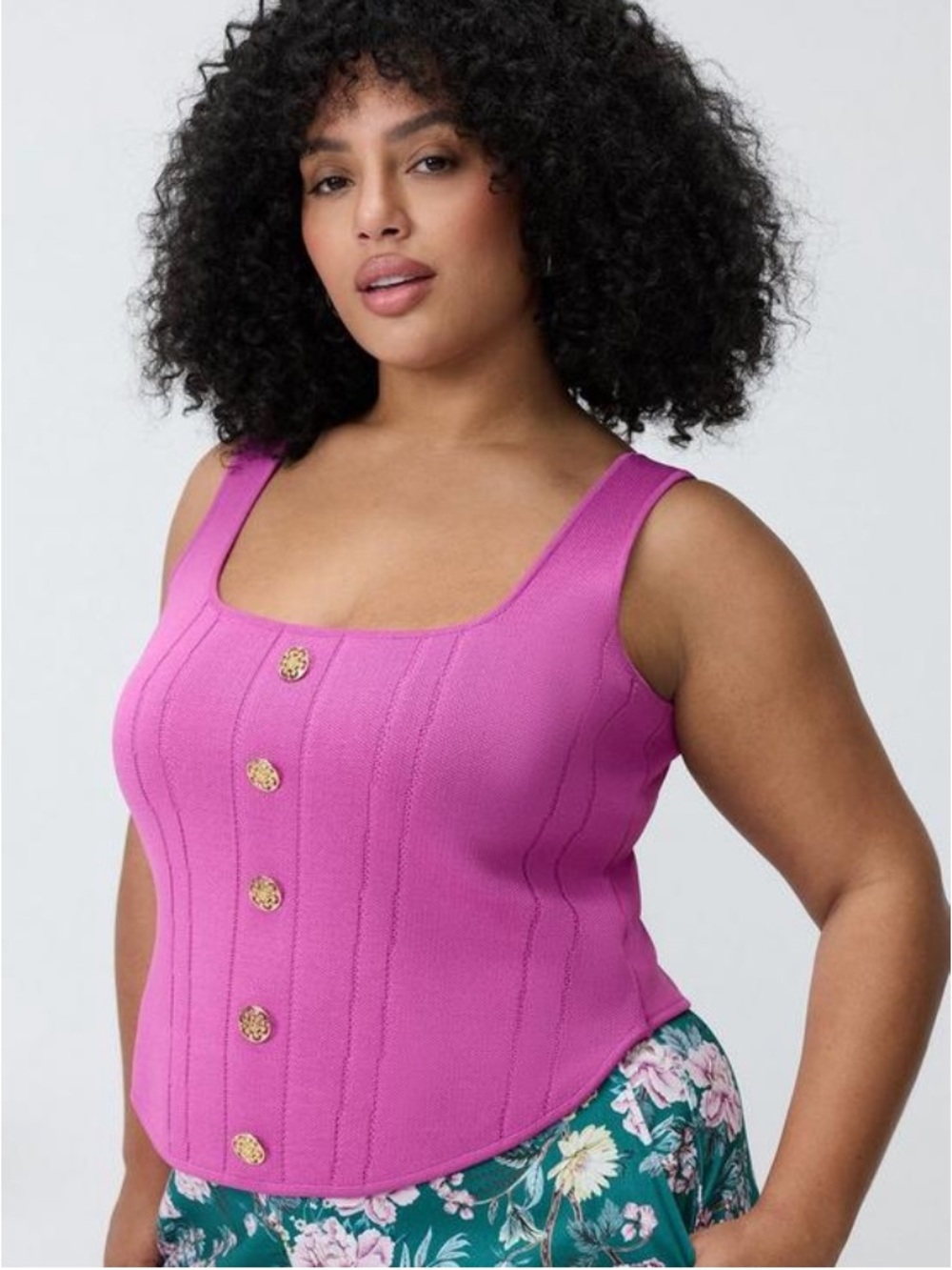 Torrid Studio Power Knit Corset Top – Size 00 – Purple Orchid – NWT